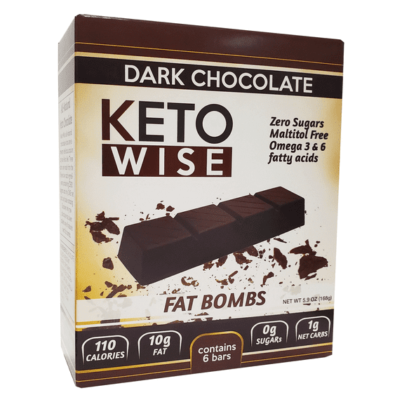 Keto Wise Fat Bombs - Dark Chocolate Bar Size: One Box