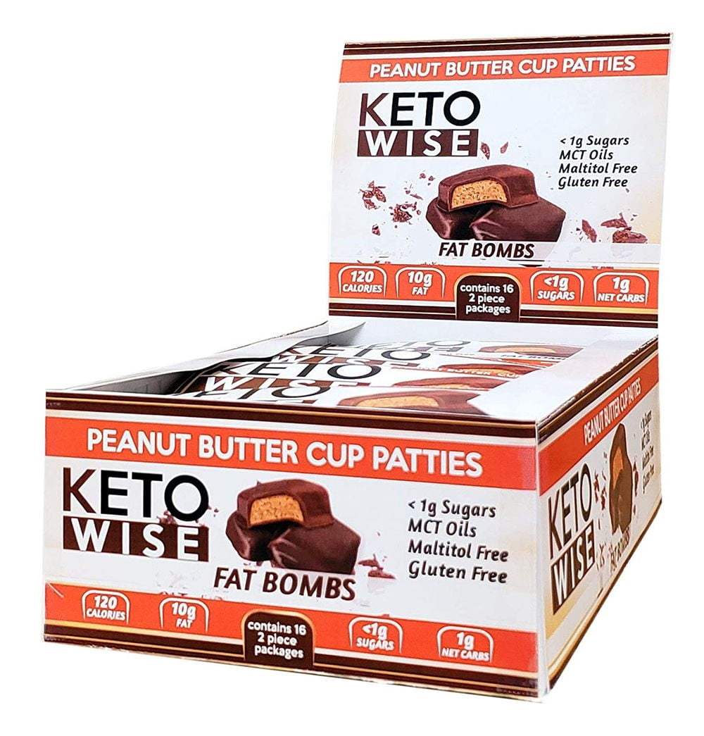 Keto Wise Fat Bombs - Peanut Butter Cup Patties 16 Ct