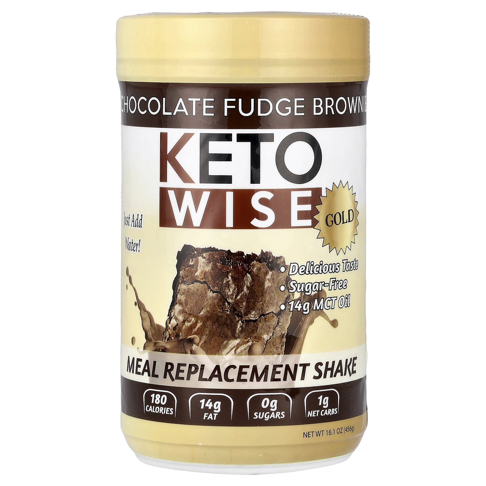 Keto Wise Meal Replacement Shake - Chocolate Fudge Brownie 16.1 oz Pwdr