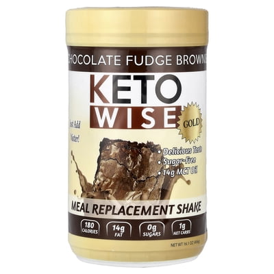 Keto Wise Meal Replacement Shake - Chocolate Fudge Brownie 16.1 oz Pwdr