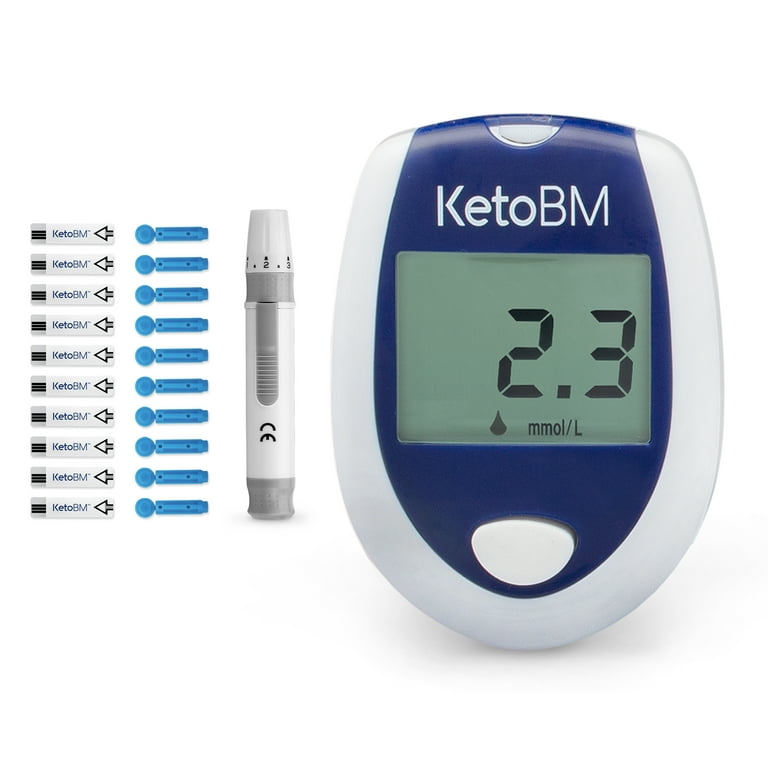 Blood Ketone Meter And 15 Blood Ketone Test Strips & 15 Lancets