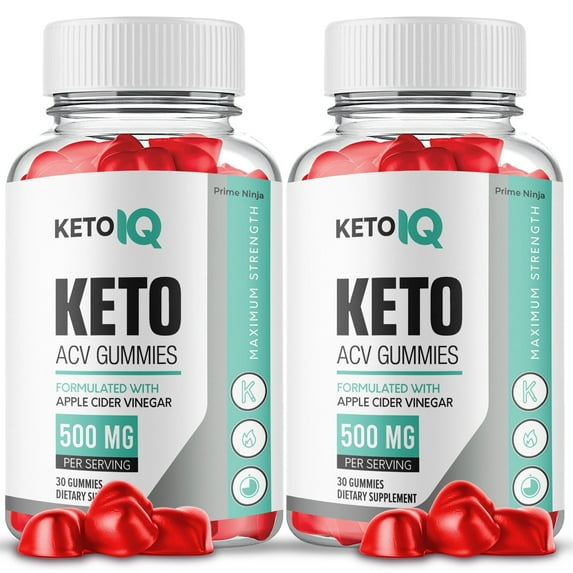 KetoIQ Keto ACV Gummies, Keto IQ Gummies, KetoIQ Plus ACV Dietary Supplement Gummies (2 Pack)