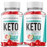 KetoPharma Keto ACV Gummies, Maximum Strength, Apple Cider Vinegar, 2 Month Supply Dietary Supplement (2 Pack)