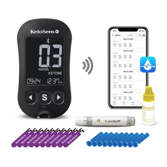 KetoSens Bluetooth Blood Glucose Monitoring Kit