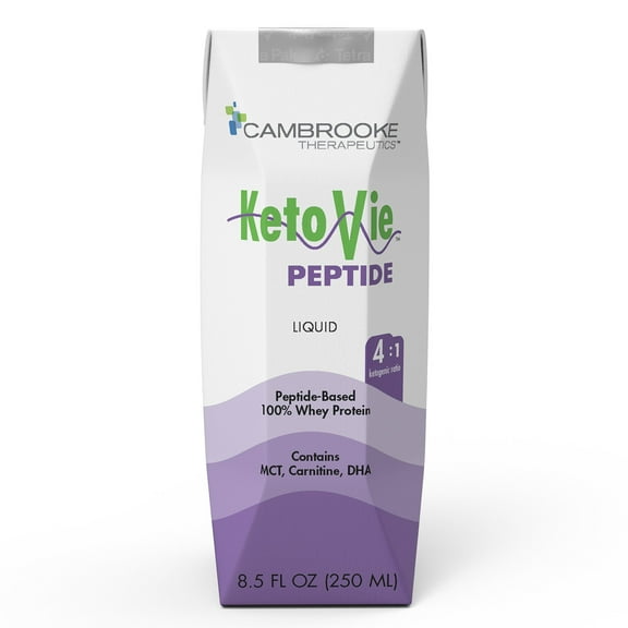 KetoVie Peptide 4:1 Unflavored Liquid 8.5 oz. Carton Oral Supplement Packaging: 30/Case