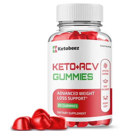 Ketobeez Keto ACV Gummies, Maximum Strength, Apple Cider Vinegar, 1 Month Supply Dietary Supplement (1 Pack)
