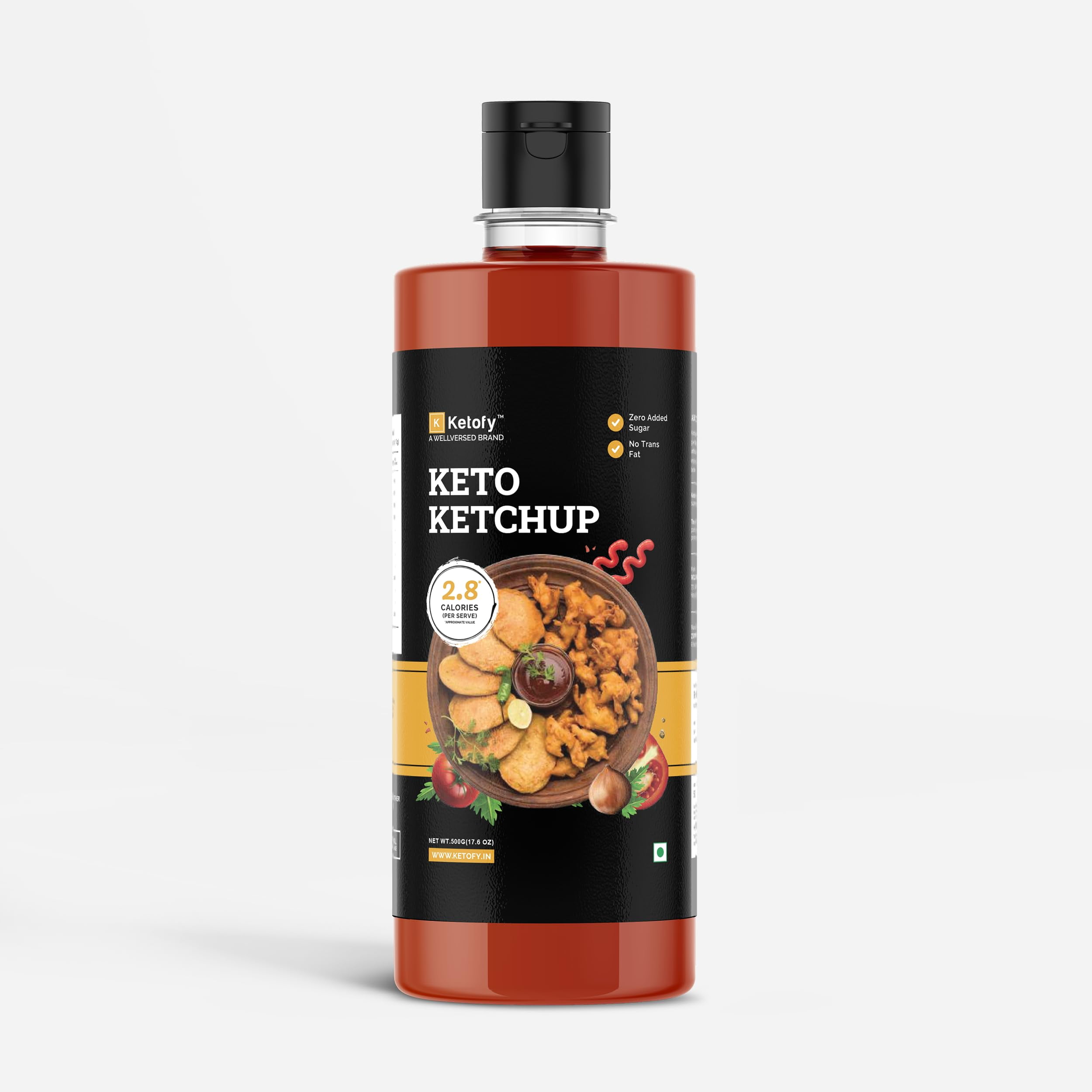 Ketofy Keto Ketchup (500G) Zero Sugar Tomato Ketchup Low Calorie