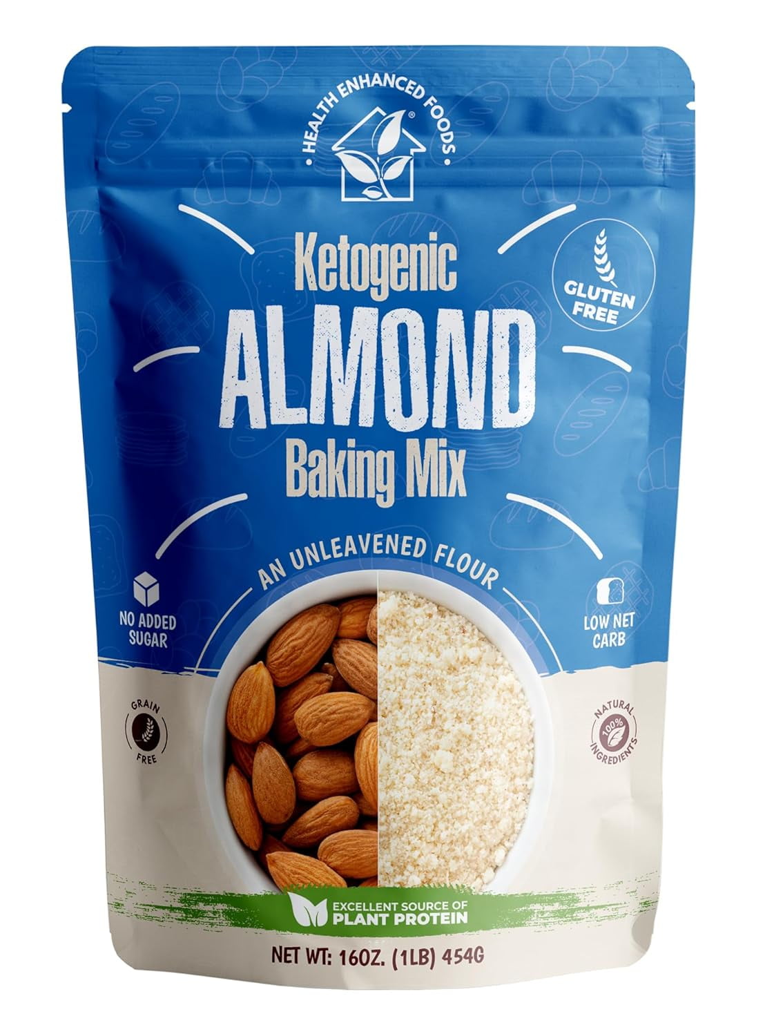 Ketogenic Almond Baking Mix [2 Packs 16 oz. 454g (2 lbs)] Keto friendly