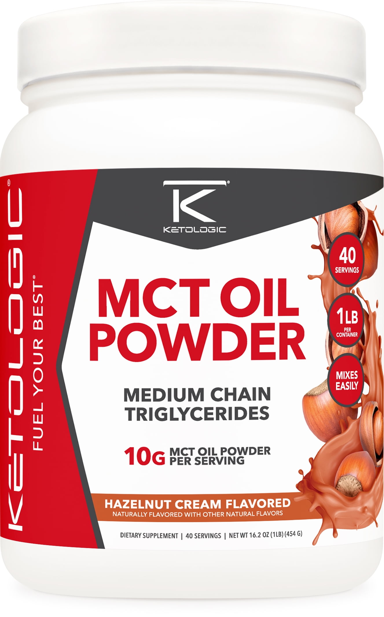 Ketologic MCT Oil Powder (1 LB) (Unflavored) (45 Servings ...