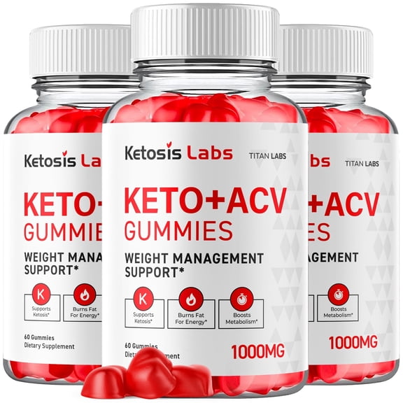 KetosisLabs Maximum Strength ACV Gummies Advanced Apple Cider Vinegar Supplement 1000MG Formula 180 Gummies
