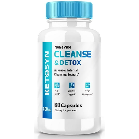 Ketosyn Cleanse & Detox Capsules, Ketosyn Cleanse and Detox Supplement Advanced All-Natural Formula for Internal Cleansing and Digestion, Keto syn Pills (60 Capsules)