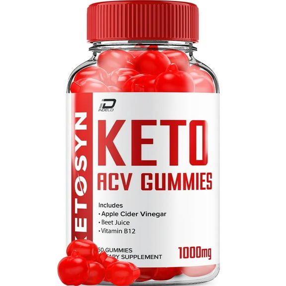 Ketosyn Gummies - Ketosyn Apple Cider Vinegar Gummy Supplement for Energy - Ketosyn Keto Gummies Dietary Supplement (60 Gummies)