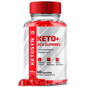 Ketosyn Keto ACV Gummies Vitamin Supplement Apple Cider Vinegar Ketosis Support, 60 Gummies