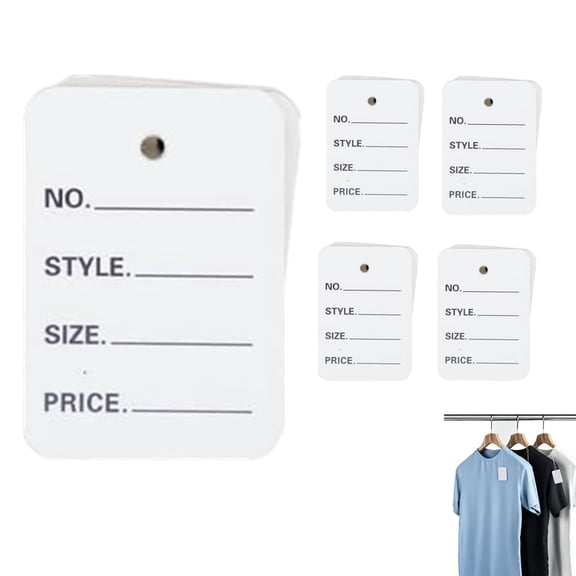 Kettion 1000pcs Price Tags for Clothing, White Paper Labels for Stores, Coupons & Size Tags, Exquisite Box Package, No String