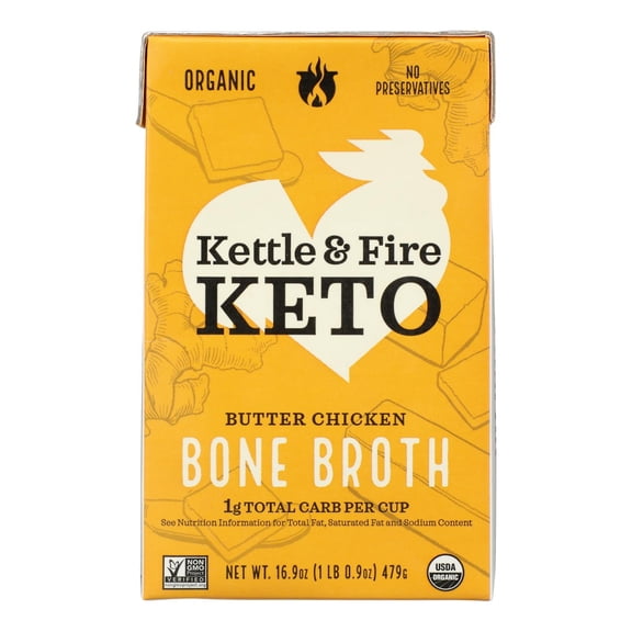 Kettle And Fire - Bone Broth Butter Chicken - Case of 6-16.9 OZ
