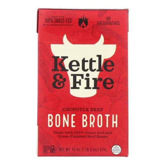 Kettle And Fire - Chipotle Beef Bone Broth - 16.9 OZ, Case of 6