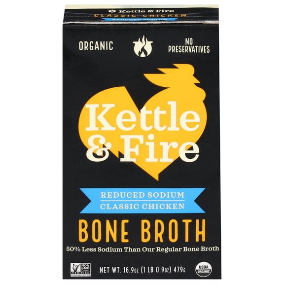 Kettle And Fire - Organic Chicken Bone Broth - 16.9 OZ, Case of 6