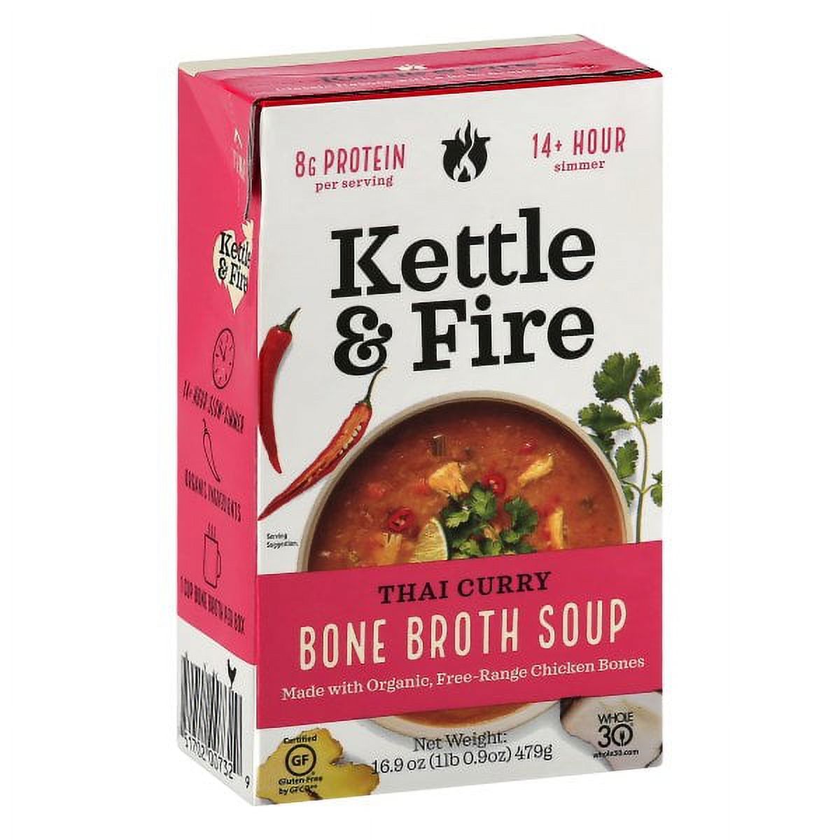 Kettle And Fire Thai Curry Soup With Bone Broth Case of 6 16.9 OZ