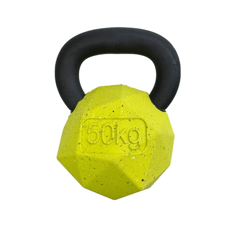 Max Fusion Nike Grind Kettle Bell Dog Toy, Interactive Treat Dispensing Toys, Fun Indoor Play, Non-Toxic Natural Rubber Durable for Chewer, Yellow Kettle Bell