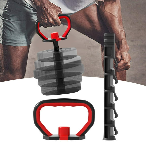 Kettle Bell Grip Handle Adjustable Dumbbell Grip with Base Fitness for Plates Weights Kettlebell Push up Non-slip Grip Handle Set A