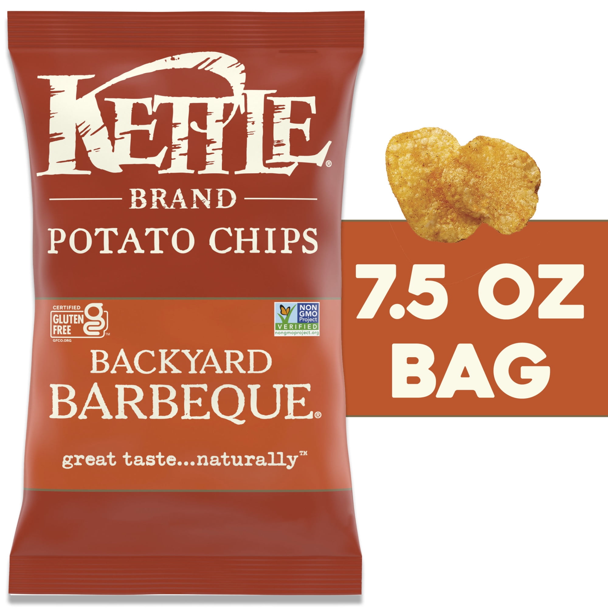 Kettle Brand Backyard Barbeque Potato Chips 1.5 oz. - 24/Case