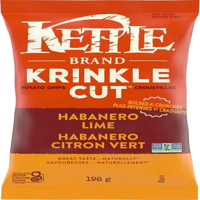 Kettle Brand Krinkle Cut Habanero Lime Potato Chips 198g (7 oz) | Gluten Free