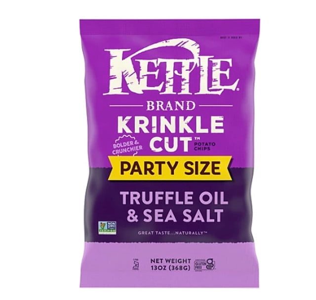 Kettle Brand Krinkle Cut Potato Chips Truffle Oil & Sea Salt -- 13 oz Pack of 2