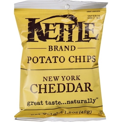 Kettle Brand New York Cheddar Potato Chips, 1.5 oz, (Pack of 24