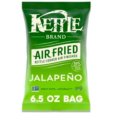 Kettle Brand Potato Chips, Air Fried Jalapeno Kettle Chips, 6.5 oz Bag