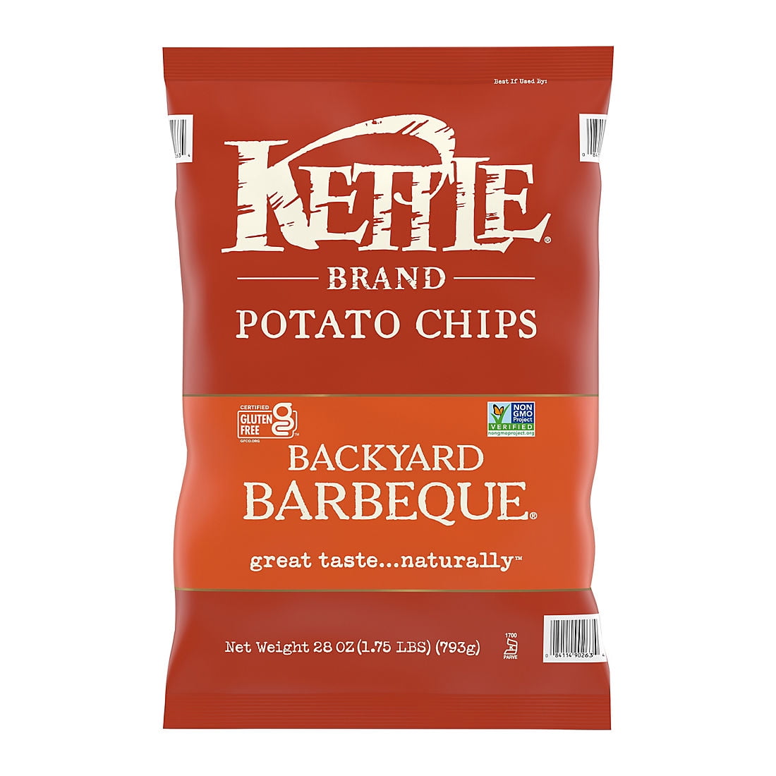 Kettle Brand Potato Chips Backyard Barbeque Kettle Chips, 28 oz