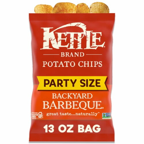 Kettle Brand Potato Chips Backyard Barbeque Kettle Chips Party Size 13 oz - Pack of 2