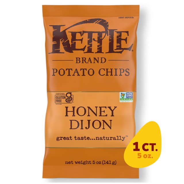 Kettle Brand Potato Chips, Honey Dijon Kettle Chips, 5 oz