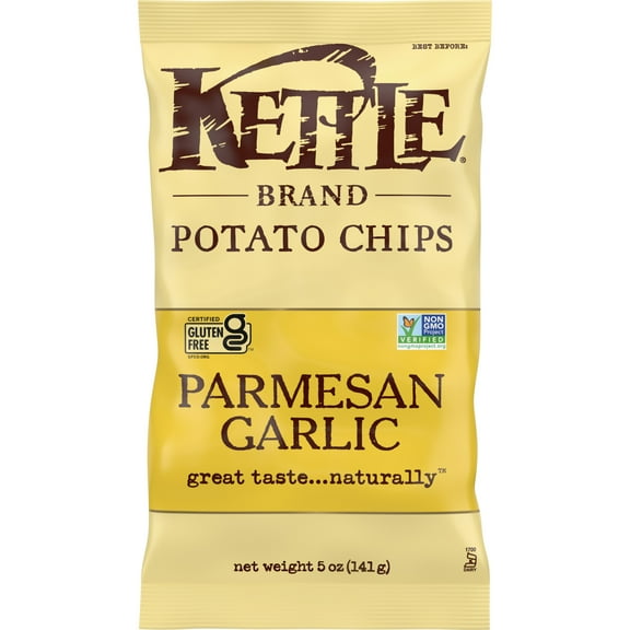 Kettle Brand Potato Chips, Parmesan Garlic Kettle Chips, 5 oz