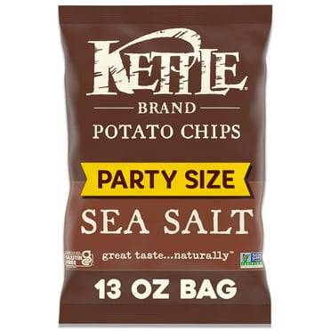 Kettle Brand Potato Chips, Sea Salt Kettle Chips, Party Size, 13 oz