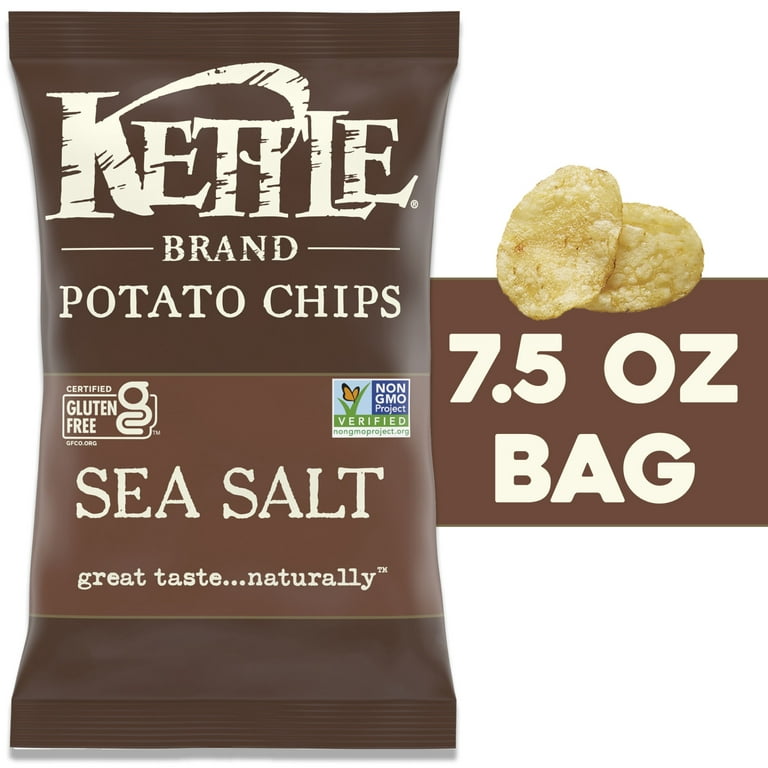 Kettle Brand Less Fat Sea Salt Kettle Potato Chips - 8 Oz - Safeway