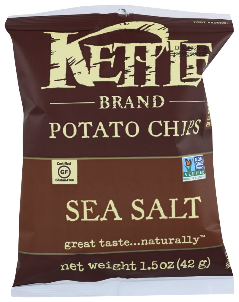 Kettle Brand Sea Salt Potato Chips, 1.5 oz, (Pack of 24)