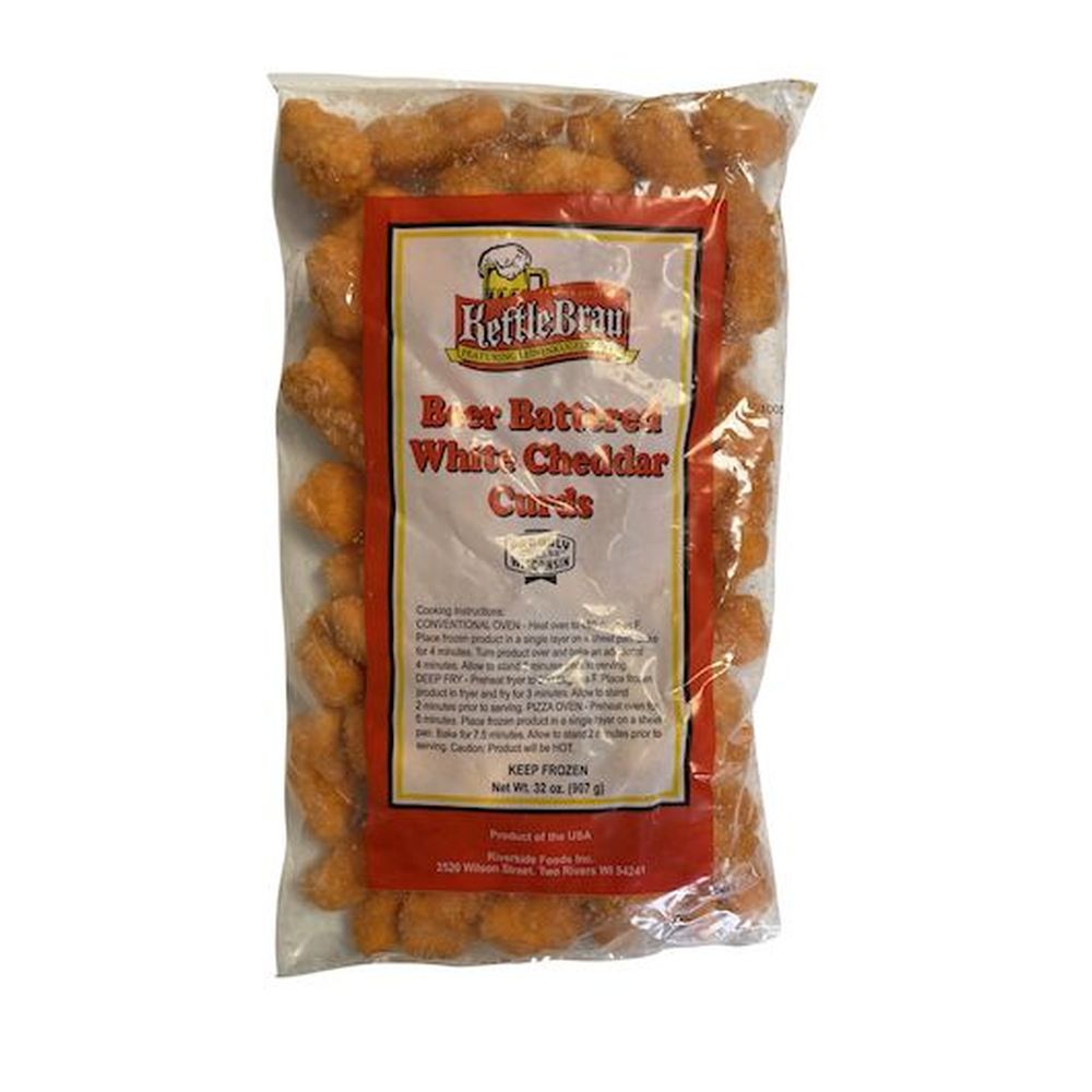 Kettle Brau Beer Battered White Cheddar Cheese Curds, 2 Pound 6 per