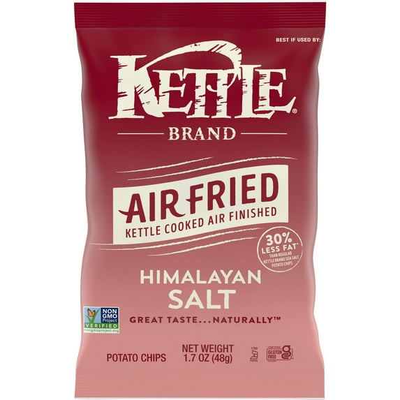 Kettle Chip Air Fried Himalayan Salt, 2 oz (Pack of 6) – Bold Natural Flavor & Crunch