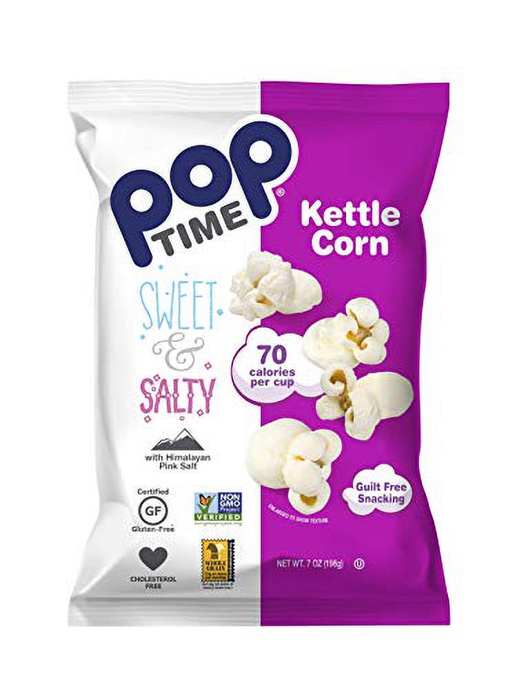 Kettle Cooked Popcorn Sweet & Salty, 7Oz Bags (Pack Of 12), NonGMO