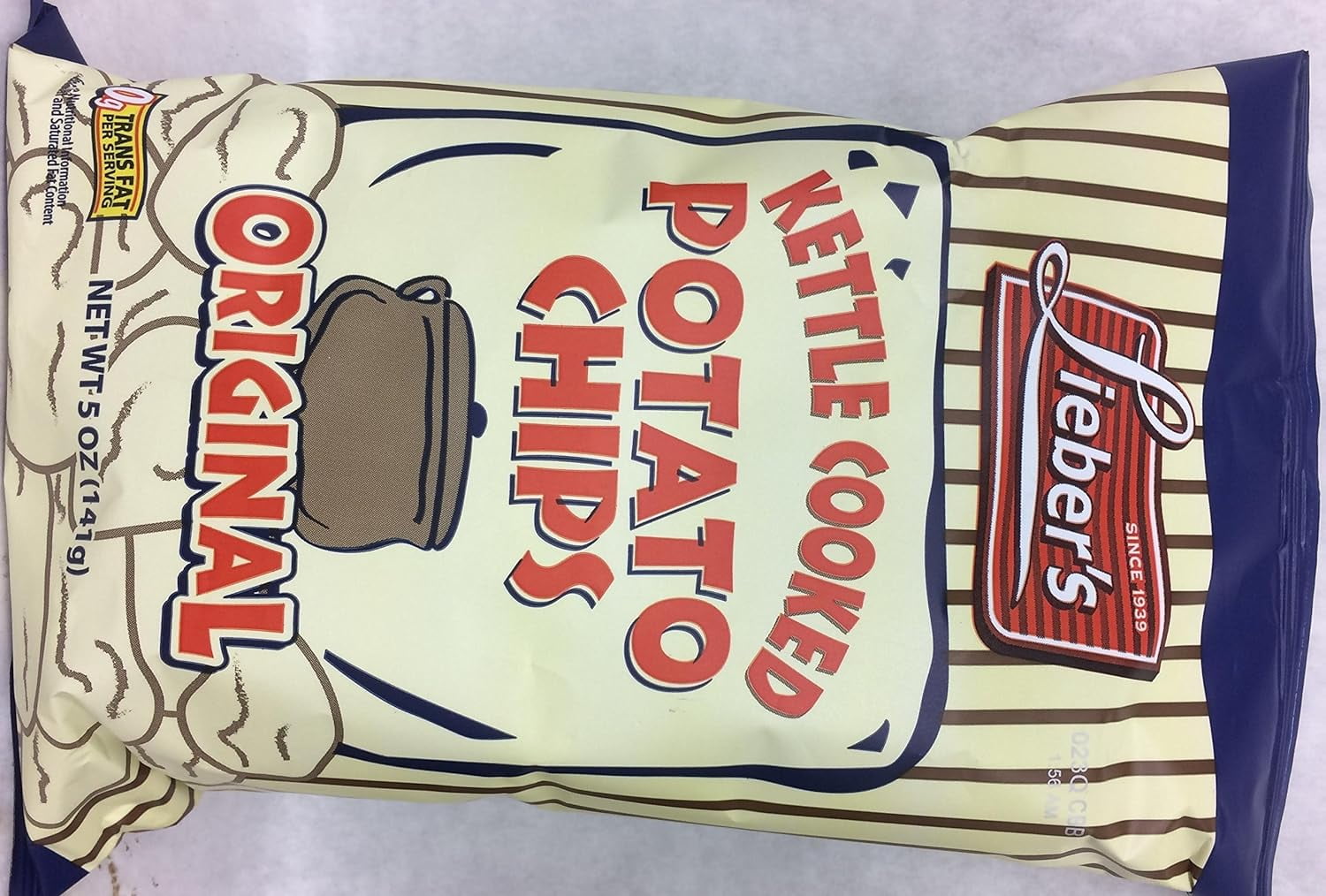 Kettle Cooked Potato Chips Original Kosher For Passover 5 Oz. Pack Of 6