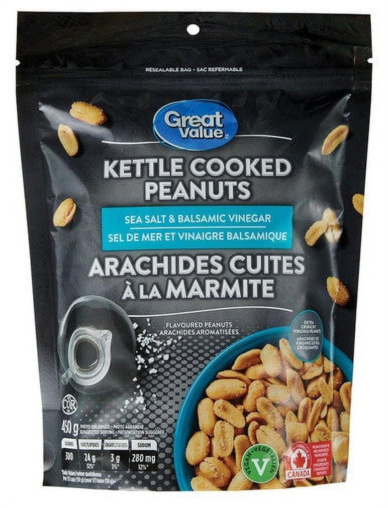 Kettle Cooked SEA Salt & BALSAMIC Vinegar Flavoured Peanuts by Great