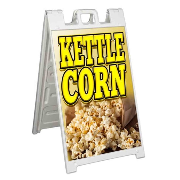 Kettle Corn (24" X 36") Standard A-Frame Signicade, Includes Decal Applied To Stand