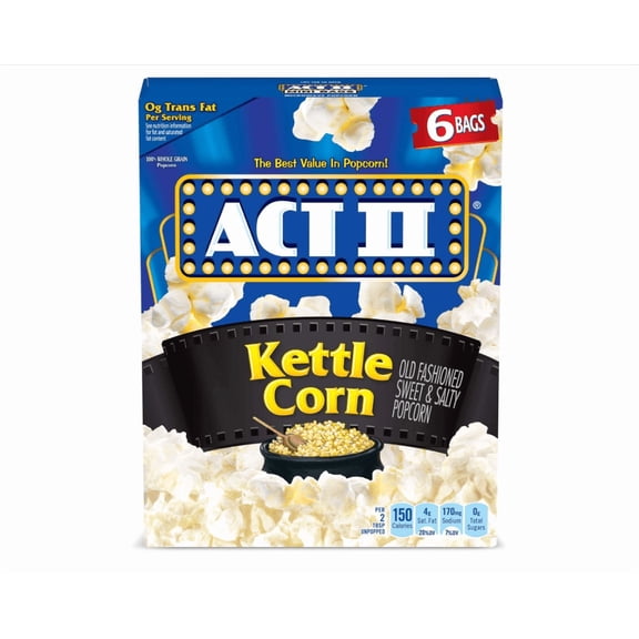 Kettle Corn Microwave Popcorn, 2.75 oz., 6-Count (Pack of 6)