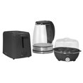 thumbnail image 1 of COOK WITH COLOR Compact Egg Boiler, Glass Kettle, & Toaster Kitchen Appliance Set, Black, 1 of 3