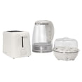 thumbnail image 1 of COOK WITH COLOR Compact Egg Boiler, Glass Kettle, & Toaster Kitchen Appliance Set, Cream, 1 of 4
