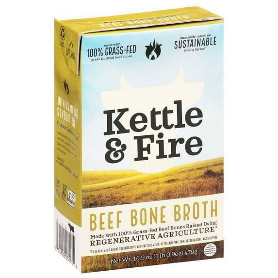 Kettle & Fire Regenerative Beef Bone Broth 16.9 oz