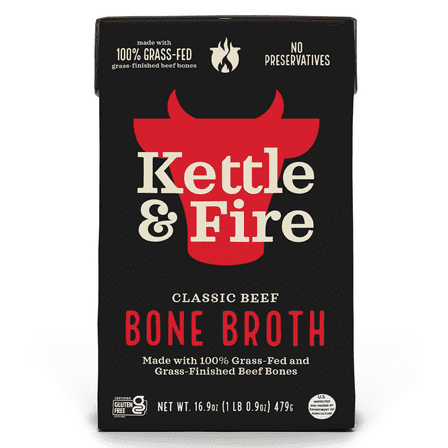 Kettle & Fire Beef Bone Broth, Shelf-Stable, 16.9oz