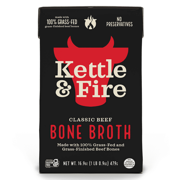 Kettle & Fire Beef Bone Broth, Shelf-Stable, 16.9oz