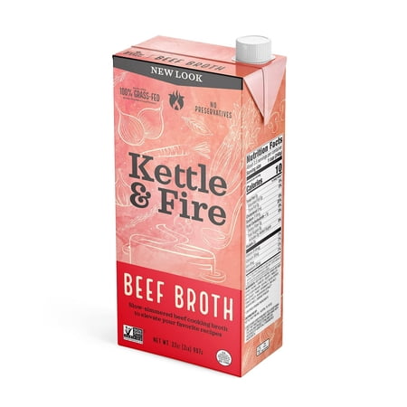 Kettle & Fire Beef Broth 3.2 oz Pack of 4