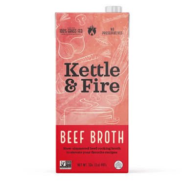 Kettle & Fire Beef Cooking Broth, Shelf-Stable, 32 oz